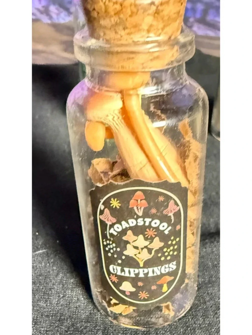 Three Mini Glass Potion  Bottles Halloween Decor